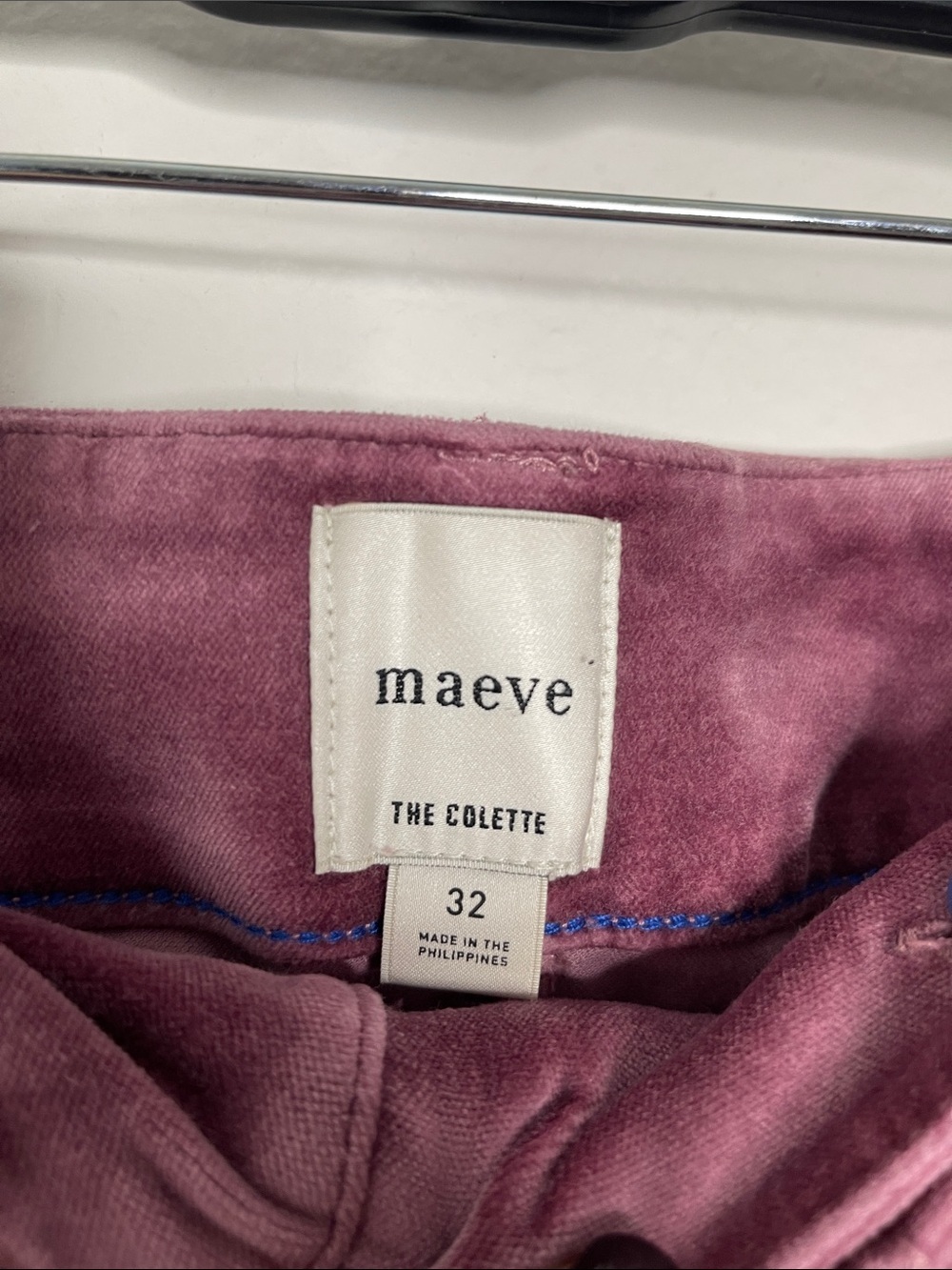 Anthropologie Maeve Colette Cropped Wide Leg Pant Velvet Pants In Mauve Size 32 - Picture 4 of 7